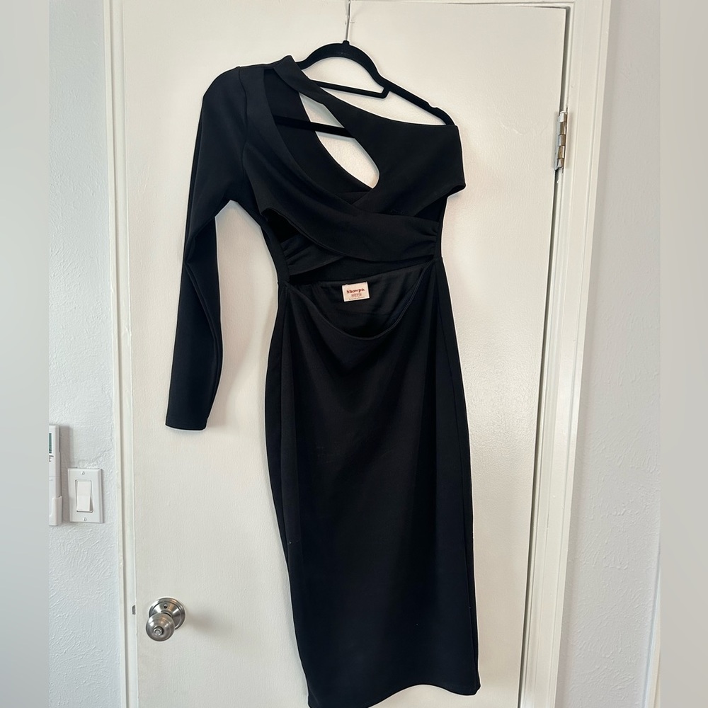 Showpo One Sided black dress